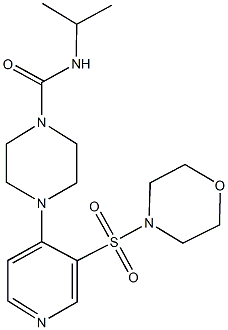 N-isopropyl-4-[3-(4-morpholinylsulfonyl)-4-pyridinyl]-1-piperazinecarboxamide Struktur