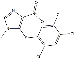 4-nitro-1-methyl-5-[(2,4,5-trichlorophenyl)sulfanyl]-1H-imidazole Struktur