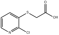 [(2-chloro-3-pyridinyl)sulfanyl]acetic acid Struktur