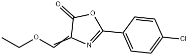 2-(4-chlorophenyl)-4-(ethoxymethylene)-1,3-oxazol-5(4H)-one Struktur