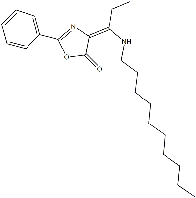 4-[1-(decylamino)propylidene]-2-phenyl-1,3-oxazol-5(4H)-one Struktur