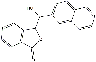 3-[hydroxy(2-naphthyl)methyl]-2-benzofuran-1(3H)-one Struktur