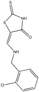 5-{[(2-chlorobenzyl)amino]methylene}-2-thioxo-1,3-thiazolidin-4-one Struktur