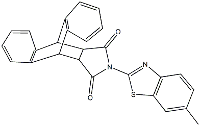 17-(6-methyl-1,3-benzothiazol-2-yl)-17-azapentacyclo[6.6.5.0~2,7~.0~9,14~.0~15,19~]nonadeca-2,4,6,9,11,13-hexaene-16,18-dione Struktur