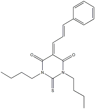 1,3-dibutyl-5-(3-phenyl-2-propenylidene)-2-thioxodihydro-4,6(1H,5H)-pyrimidinedione Struktur