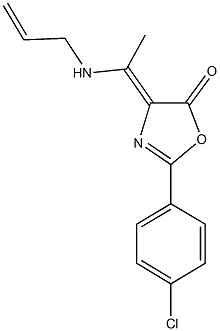 4-[1-(allylamino)ethylidene]-2-(4-chlorophenyl)-1,3-oxazol-5(4H)-one Struktur