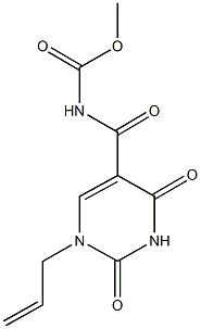 methyl (1-allyl-2,4-dioxo-1,2,3,4-tetrahydro-5-pyrimidinyl)carbonylcarbamate Struktur