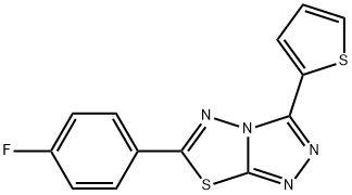 6-(4-fluorophenyl)-3-(2-thienyl)[1,2,4]triazolo[3,4-b][1,3,4]thiadiazole Struktur