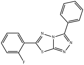 6-(2-fluorophenyl)-3-phenyl[1,2,4]triazolo[3,4-b][1,3,4]thiadiazole Struktur