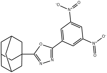 2-(1-adamantyl)-5-{3,5-bisnitrophenyl}-1,3,4-oxadiazole Struktur