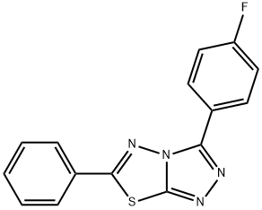 3-(4-fluorophenyl)-6-phenyl[1,2,4]triazolo[3,4-b][1,3,4]thiadiazole Struktur