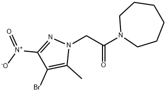 1-({4-bromo-3-nitro-5-methyl-1H-pyrazol-1-yl}acetyl)azepane Struktur