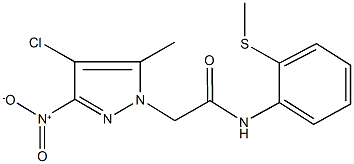 2-{4-chloro-3-nitro-5-methyl-1H-pyrazol-1-yl}-N-[2-(methylsulfanyl)phenyl]acetamide Struktur