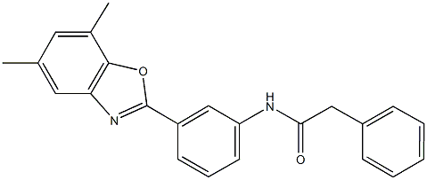 N-[3-(5,7-dimethyl-1,3-benzoxazol-2-yl)phenyl]-2-phenylacetamide Struktur