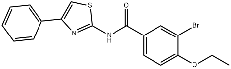 3-bromo-4-ethoxy-N-(4-phenyl-1,3-thiazol-2-yl)benzamide Struktur