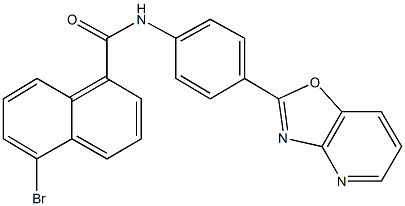 5-bromo-N-(4-[1,3]oxazolo[4,5-b]pyridin-2-ylphenyl)-1-naphthamide Struktur