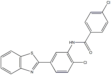 N-[5-(1,3-benzothiazol-2-yl)-2-chlorophenyl]-4-chlorobenzamide Struktur