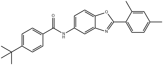 4-tert-butyl-N-[2-(2,4-dimethylphenyl)-1,3-benzoxazol-5-yl]benzamide Struktur