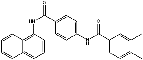 3,4-dimethyl-N-{4-[(1-naphthylamino)carbonyl]phenyl}benzamide Struktur