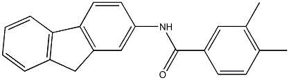 N-(9H-fluoren-2-yl)-3,4-dimethylbenzamide Struktur