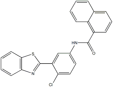 N-[3-(1,3-benzothiazol-2-yl)-4-chlorophenyl]-1-naphthamide Struktur