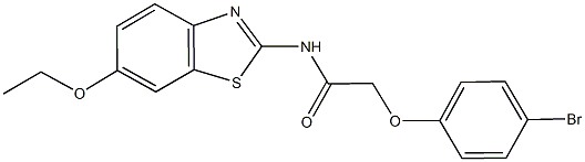 2-(4-bromophenoxy)-N-(6-ethoxy-1,3-benzothiazol-2-yl)acetamide Struktur