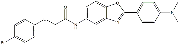 2-(4-bromophenoxy)-N-{2-[4-(dimethylamino)phenyl]-1,3-benzoxazol-5-yl}acetamide Struktur