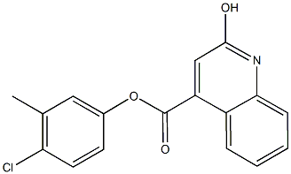 4-chloro-3-methylphenyl 2-hydroxy-4-quinolinecarboxylate Struktur