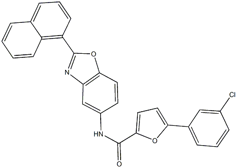 5-(3-chlorophenyl)-N-[2-(1-naphthyl)-1,3-benzoxazol-5-yl]-2-furamide Struktur