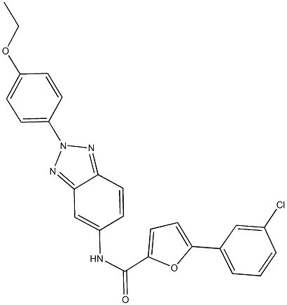 5-(3-chlorophenyl)-N-[2-(4-ethoxyphenyl)-2H-1,2,3-benzotriazol-5-yl]-2-furamide Struktur