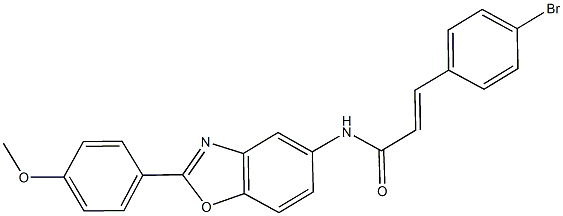 3-(4-bromophenyl)-N-[2-(4-methoxyphenyl)-1,3-benzoxazol-5-yl]acrylamide Struktur