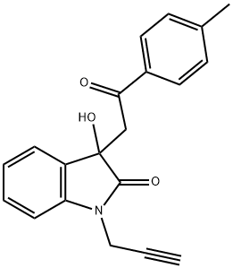 3-hydroxy-3-[2-(4-methylphenyl)-2-oxoethyl]-1-(2-propynyl)-1,3-dihydro-2H-indol-2-one Struktur