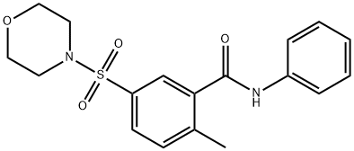 2-methyl-5-(4-morpholinylsulfonyl)-N-phenylbenzamide Struktur