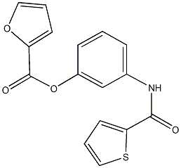 3-[(2-thienylcarbonyl)amino]phenyl 2-furoate Struktur