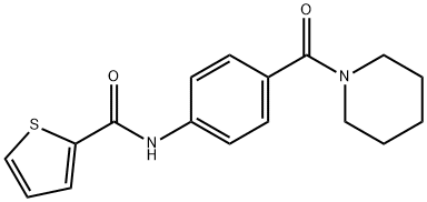 N-[4-(1-piperidinylcarbonyl)phenyl]-2-thiophenecarboxamide Struktur