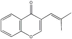 3-(2-methyl-1-propenyl)-4H-chromen-4-one Struktur