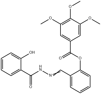 2-[2-(2-hydroxybenzoyl)carbohydrazonoyl]phenyl 3,4,5-trimethoxybenzoate Struktur