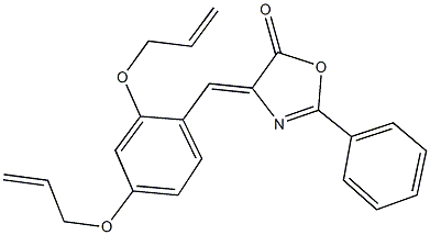 4-[2,4-bis(allyloxy)benzylidene]-2-phenyl-1,3-oxazol-5(4H)-one Struktur