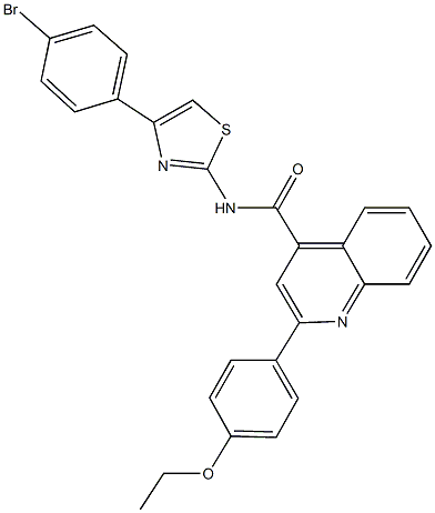 N-[4-(4-bromophenyl)-1,3-thiazol-2-yl]-2-(4-ethoxyphenyl)-4-quinolinecarboxamide Struktur