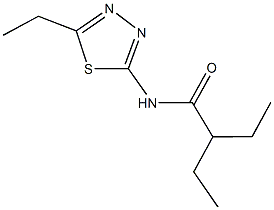 2-ethyl-N-(5-ethyl-1,3,4-thiadiazol-2-yl)butanamide Struktur