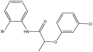 N-(2-bromophenyl)-2-(3-chlorophenoxy)propanamide Struktur