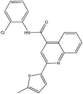 N-(2-chlorophenyl)-2-(5-methyl-2-thienyl)-4-quinolinecarboxamide Struktur