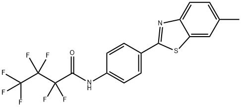 2,2,3,3,4,4,4-heptafluoro-N-[4-(6-methyl-1,3-benzothiazol-2-yl)phenyl]butanamide Struktur