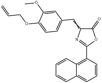 4-[4-(allyloxy)-3-methoxybenzylidene]-2-(1-naphthyl)-1,3-oxazol-5(4H)-one Struktur