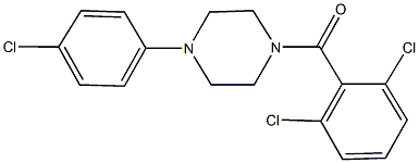 1-(4-chlorophenyl)-4-(2,6-dichlorobenzoyl)piperazine Struktur