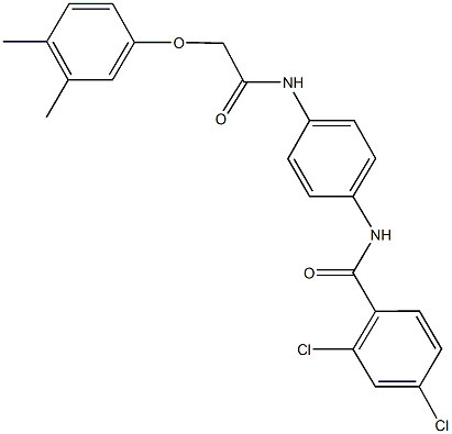 2,4-dichloro-N-(4-{[(3,4-dimethylphenoxy)acetyl]amino}phenyl)benzamide Struktur