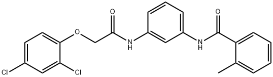 N-(3-{[(2,4-dichlorophenoxy)acetyl]amino}phenyl)-2-methylbenzamide Struktur