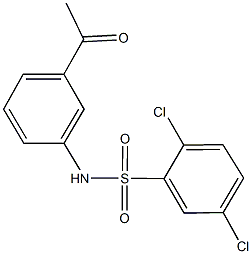 N-(3-acetylphenyl)-2,5-dichlorobenzenesulfonamide Struktur