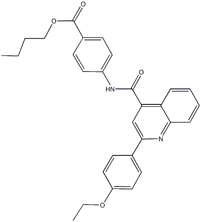 butyl 4-({[2-(4-ethoxyphenyl)-4-quinolinyl]carbonyl}amino)benzoate Struktur