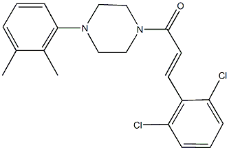 1-[3-(2,6-dichlorophenyl)acryloyl]-4-(2,3-dimethylphenyl)piperazine Struktur